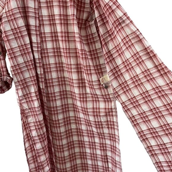 NEW Hem & Thread Small Duster Top Open Front Long Sleeve 3/4 Tabs NEW - Picture 10 of 12